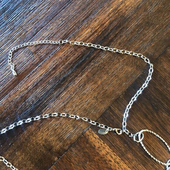 Lia Sophia TOPSY TURVY silver tone necklace - Picture 4 of 4